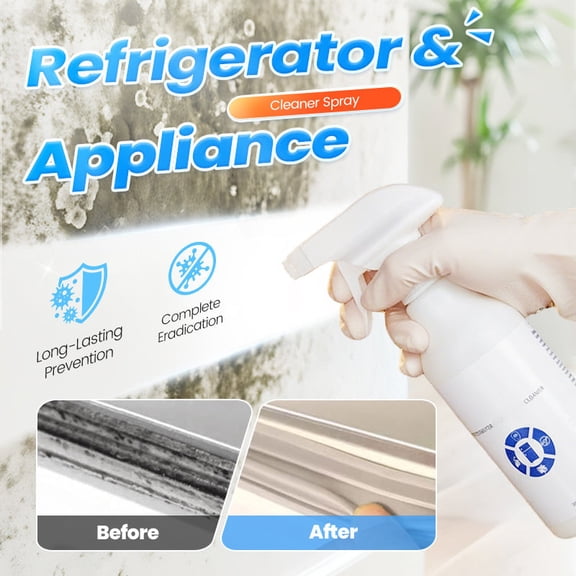 HOARBOEG 1Pcs Refrigerator Cleaner Spray 300ml, All-Purpose Appliance Degreaser & Odor Eliminator for Microwave, Oven & Freezer