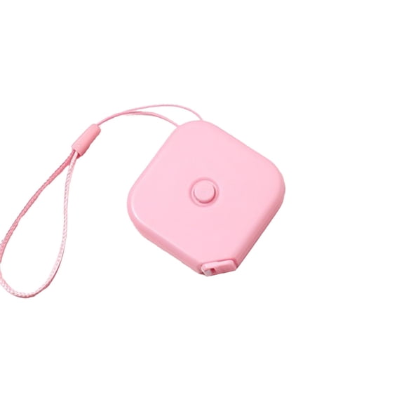 HOARBOEG 1Pcs Retractable Tape Measure – 60″/1.5m Dual-Scale (Inch & CM) Pocket Sewing & Body Measuring Tape with Push-Button Retraction & Lanyard, Pink Plastic Case