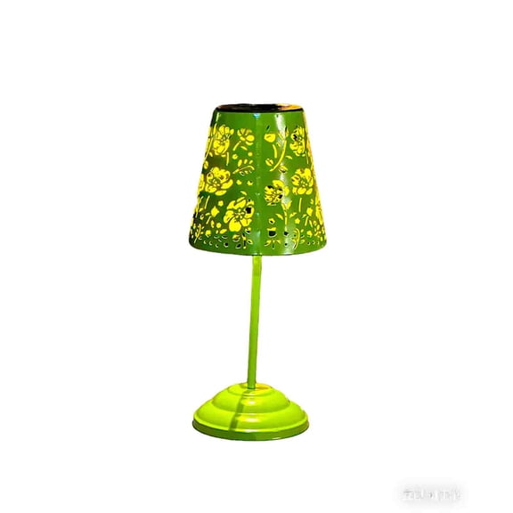 HOARBOEG 2 in 1 Solar Ground Insert Stake Light for Garden, Adjustable Height Iron Table Lamp with Floral Cutout, Solar Powered Landscape Lighting for Patio Yard Deck, Gift