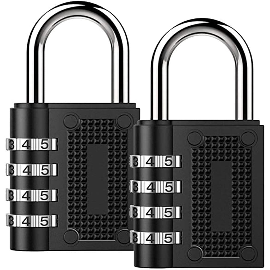 Outdoor Lock HOARBOEG 2 Pcs Combination Locks Upgraded 4 Digit Outdoor Weatherproof ...