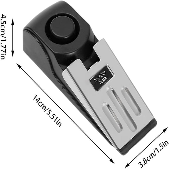 HOARBOEG 2-in-1 Portable Door Stopper Alarm, 120dB Loud Door Wedge Security Stop, Travel Hotel Room Door Jammer with 3 Sensitivity Levels, Floor Wedge Alarm for Home Apartment Safety
