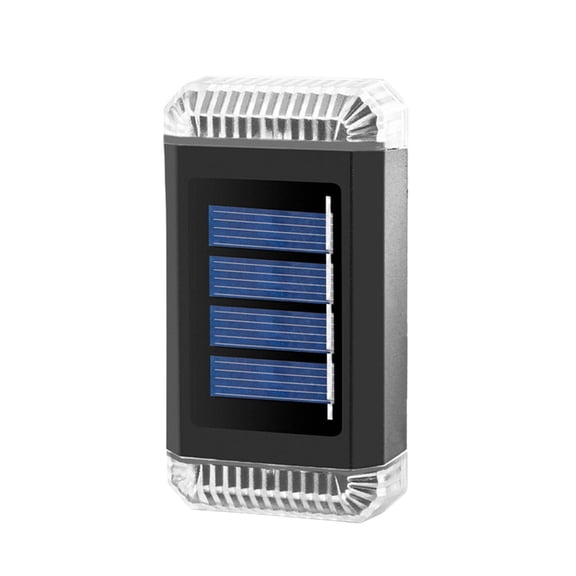HOARBOEG 3-Pack Solar Wall & Step Lights Outdoor – Dusk-to-Dawn Auto On/Off LED Wall Mount or Ground Placement, Waterproof Solar Powered Mini Sconce for Deck, Fence, Stair, Patio & Garden