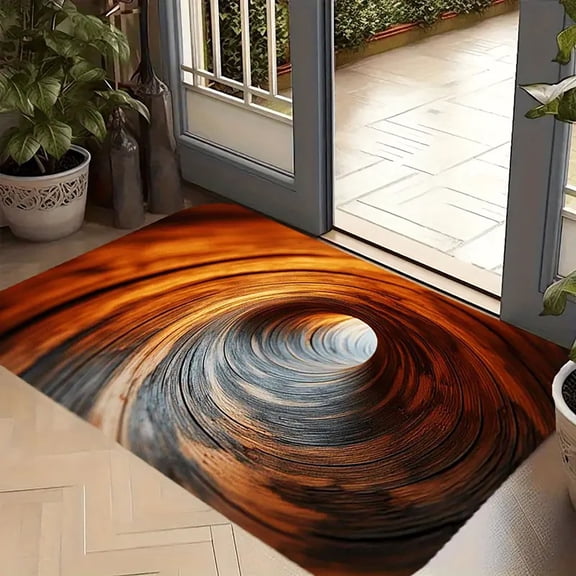 HOARBOEG 3D Optical Illusion Rug, Bottomless Hole Doormat, Non-Slip Floor Mat for Indoor Outdoor Entrance, Living Room, Bedroom, Easy Clean Floor Mats, Unique Home Decor Gift Idea, 15.74*23.62in