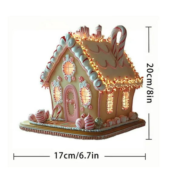 HOARBOEG 3D Santa Claus Resin House Ornament - Christmas Tabletop Decoration, Holiday Scene Display for Home and Office, Desktop Festive Decor and Christmas Gift Idea