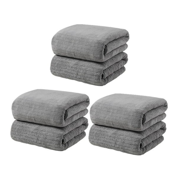 HOARBOEG 3Pcs Bath Towels for Adults Absorbent Thick Soft Fleece Towel Dry Hair Towel for Home Gym Beach Travel, 13.77*29.52in