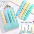 thumbnail image 1 of HOARBOEG 4-Color Fluorescent Highlighter Pen Set - Soft Tip Water-Based Markers No Fade Quick-Dry Marker Pens 0.2in Fine Tip Permanent Marker- Ideal for Notes, Planners & Textbooks, 1 of 3