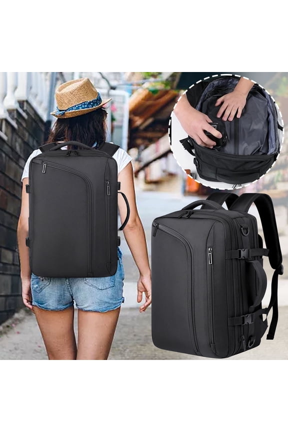 HOARBOEG 40L Waterproof Hiking Backpack, Ergonomic Travel Backpack for Men/Women, Durable Rucksack with Multi-Compartment & Rain Cover