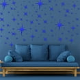 thumbnail image 1 of HOARBOEG 42Pcs Mirror Wall Stickers Star Wall Decals Decor, 3D Acrylic Mirror Star Setting Sticker, for Ceiling Home Bedroom Living Room Girls Room Decor, Blue, 1 of 6