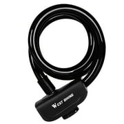 HOARBOEG 47.24in Long Bicycle Locks and Cables Heavy Duty cycle Locks Anti Theft Bike Security Lock with Keys Waterproof with Adjustable Frame Mount, Black