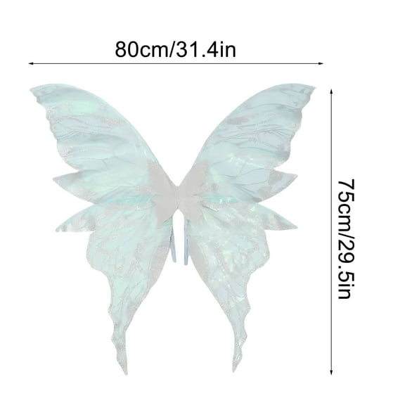 HOARBOEG 4pcs Fairy Princess Costume Set for Women - Wings, Ears, Flower Headband, Magic Wand - Halloween , Birthday Party, Dress-Up