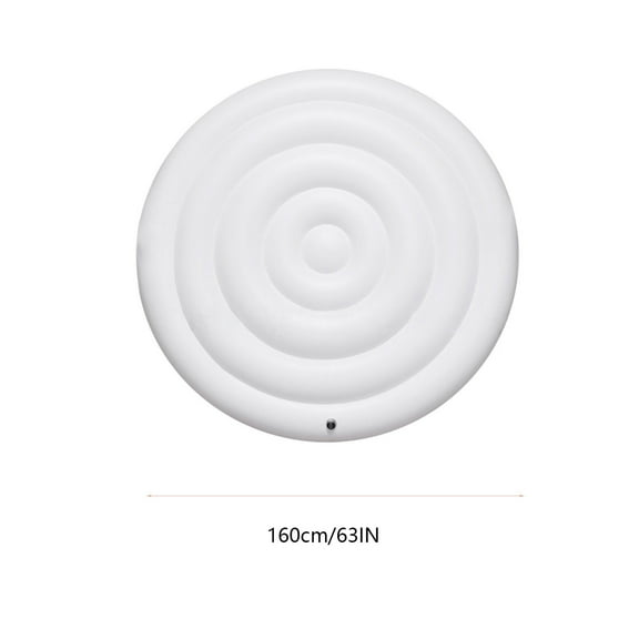 HOARBOEG 57in Inflatable Hot Tub Cover – Insulated Windproof & Rain-Proof Round Spa Cover with Handles, Energy-Saving PVC Hot Tub Protector for Outdoor Jacuzzis