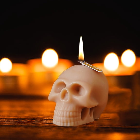 HOARBOEG 5Pcs Halloween Skull Candles, Pumpkin Shape Soy Wax Aromatherapy Candle Decor, Spooky Gift for Party, Table Centerpiece, Home Decor