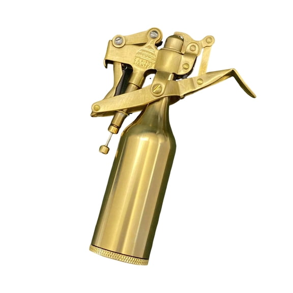 HOARBOEG Automatic Mechanical Kerosene Lighter, Heavy-Duty Brass Windproof Lighter for Camping, Refillable Vintage Style Torch Lighter with Flint Ignition, Portable Survival Gear