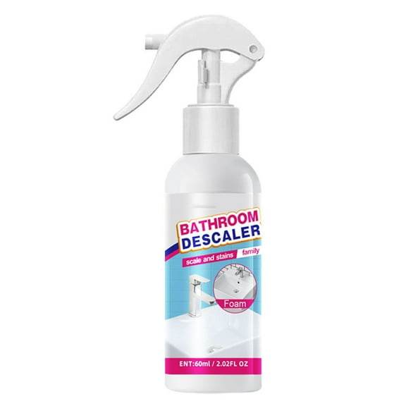 HOARBOEG Bathroom Descaler Foam Cleaner Spray, No-Scrub Limescale Remover for Shower Glass, Bathtub, Tile Grout, Faucet Crevices, Hard Water Stain & Soap Scum Cleaner with Fresh Lemon Scent