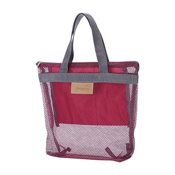 HOARBOEG Beach Bag, Large Capacity Beach Tote Bag with Zipper, Oversized Foldable Lightweight Family Swim Bag Vacation