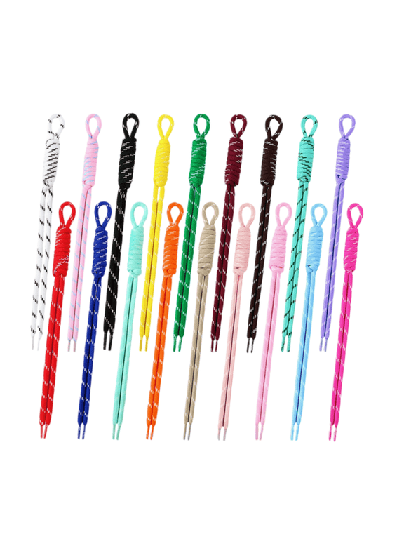 HOARBOEG Beadable Keychain Cords Beading Cords DIY Jewelry Making Supplies, 18 PCS Colorful Pre-Looped Nylon Cord for Bag Charms, Phone Lanyards, Pendants & Handmade Craft String