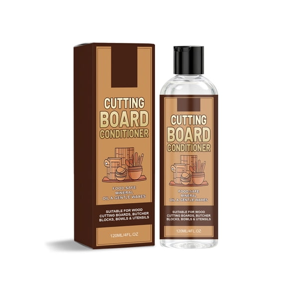 HOARBOEG Beeswax Cutting Board Conditioner 120ml, Natural Oil & Beeswax Wood Cream for Cutting Boards, Butcher Block, Bowls, Utensils, Food-Safe Restorer & Protector, Wood Care for Kitchenware