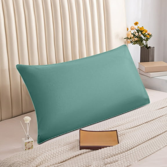 HOARBOEG Breathable Soft Full-Length Body Pillowcase Cooling Temperature Regulating Polyester Pillow Cover for Hot Sleepers & Night Sweats, All Seasons, Solid Colors Pillow Case