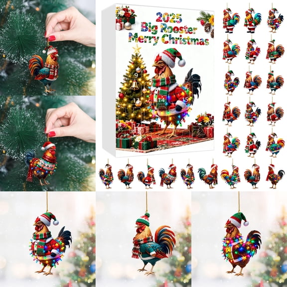 HOARBOEG Christmas Advent Calendar Countdown, 24 Day Holiday Calendar for Wall or Tabletop Display, Reusable Doors with Daily Surprises, Durable Construction for Family Holiday Traditions Home Decor