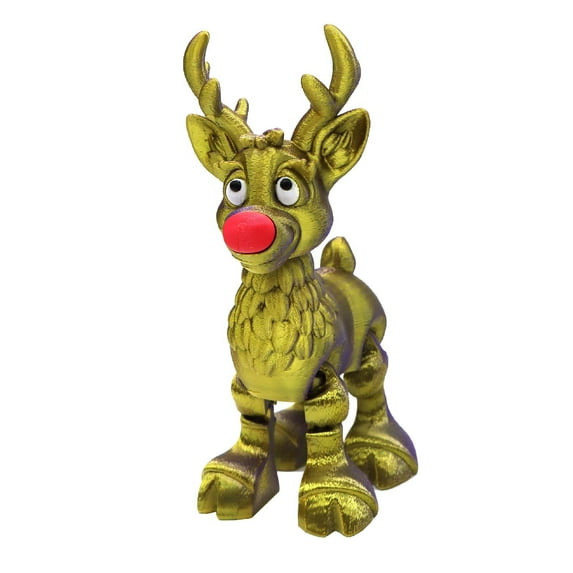HOARBOEG Christmas Reindeer Decoration Knick-knack, Festive Holiday Figurine for Indoor and Outdoor Decor for Mantel, Table, or Yard Display, Ideal as a Christmas Gift for Family Friends