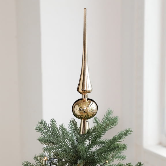 HOARBOEG Christmas Tree Topper Star with Snowflake Print, Electroplated Plastic Hanging Decoration for Xmas Tree Top, Holiday Mood Arrangement Prop, Festive Party Decor