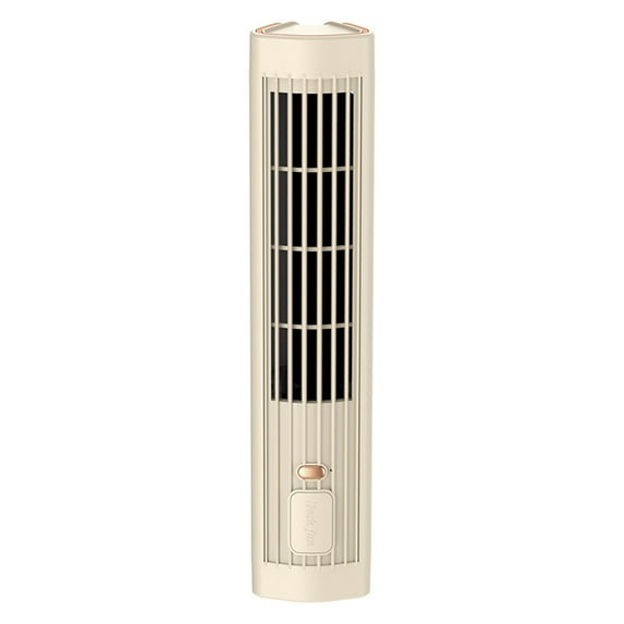 HOARBOEG Compact Small Vertical Table Fan Simple Mini Tower Fan with Remote Control USB Charging Desk Fan 3 Speed Modes Table Fan with 1200mAh Battery Summer Personal Cooling Fan Built-in Light