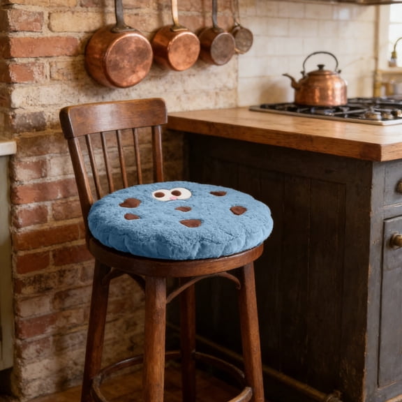 HOARBOEG Cookies Shaped Seat Cushion for Office Chair, Cookie Pillow Chair Pad for Dining Chair, Car, Wheelchair, 15.75x15.75in Washable Cover with Comfort Foam, Cute Desk Chair Cushion