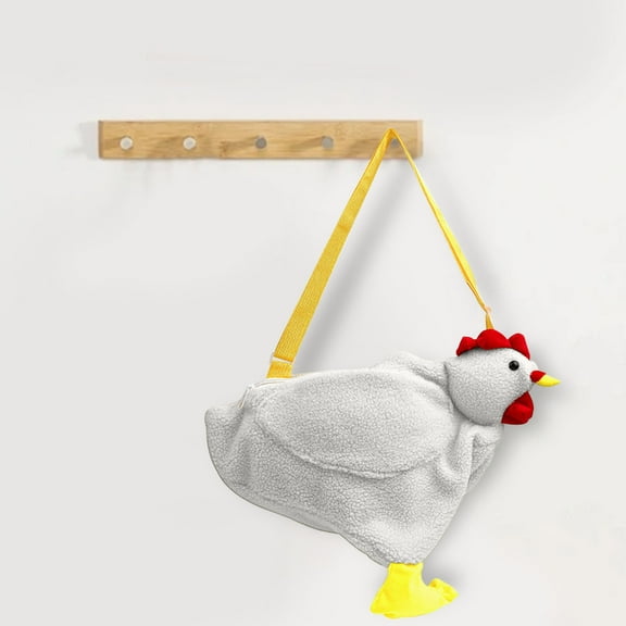 HOARBOEG Cute Chicken Purse Chicken Bag Hen Crossbody Bag Plush Handbags Cartoon Shoulder Bag for Girls Women