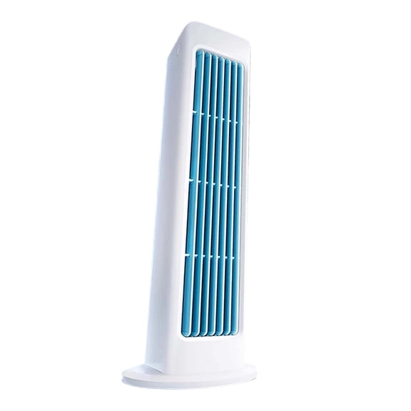 HOARBOEG Desktop Tower Fan – USB Powered Personal Cooling Fan, Compact Bladeless-Style Column Fan with 2-Speed, Adjustable Tilt & Wall-Mount Option, Quiet for Office Desk Bedroom Dorm