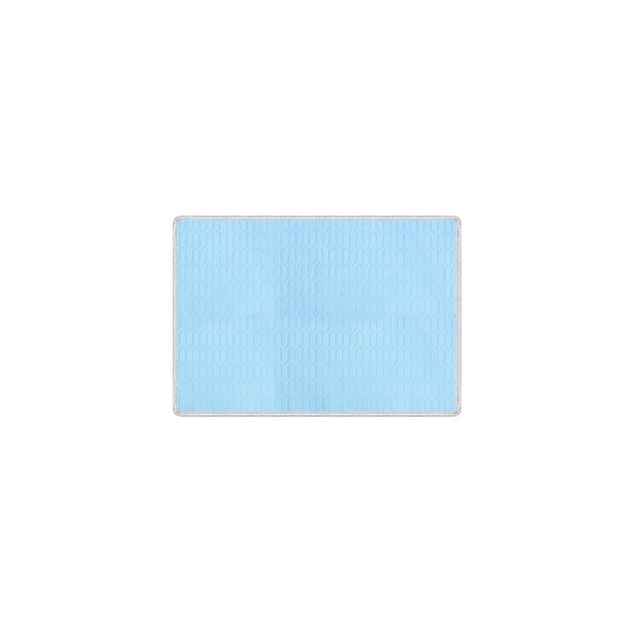 HOARBOEG Dog Cooling Mat – Self-Cooling Pet Pad, Cool-Touch Polyester Fabric with Non-Slip Bottom, Washable & Foldable Mat for Small Dogs & Cats, Crate, Sofa, Floor & Car Seat, Blue