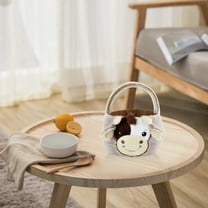 HOARBOEG Easter Basket Plush Cows Cute Easter Egg Candy Storage Bag Suitable for Boys and Girls, Personalized Gifts Children Party Decorations