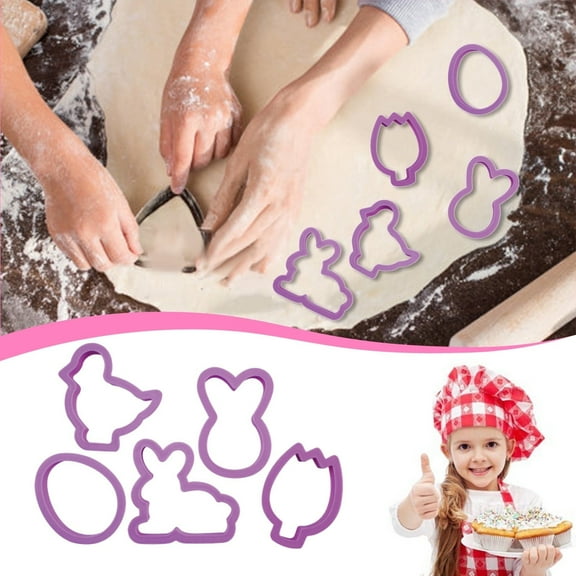 HOARBOEG Easter Molds Easter Silicone Mold 5Pcs Set Easter Chocolate Candy Molds,Easter Kitchen Baking Props for Easter Gift Easter Party Decoration Supplies