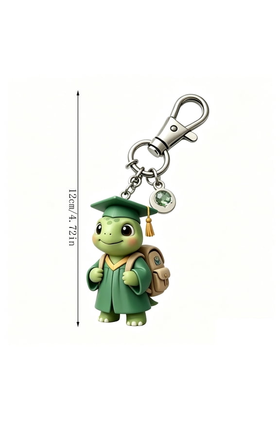 HOARBOEG Emotional Support Turtle Keychain with Inspirational Card, Motivational Tortoise Pendant Keyring for Anxiety Relief, Cute Encouragement Gift Set for Women Men Friends