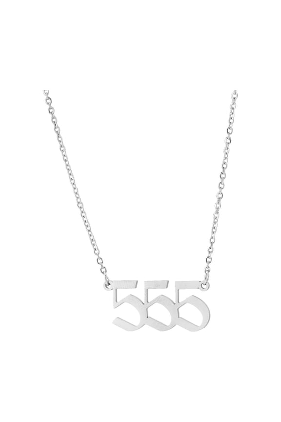 HOARBOEG Fashion Digital Pendant Necklace for Women's Digital Women's Necklace Simple Retro Clavicle Chain for Valentine's Day Party, Birthday, Daily Wear