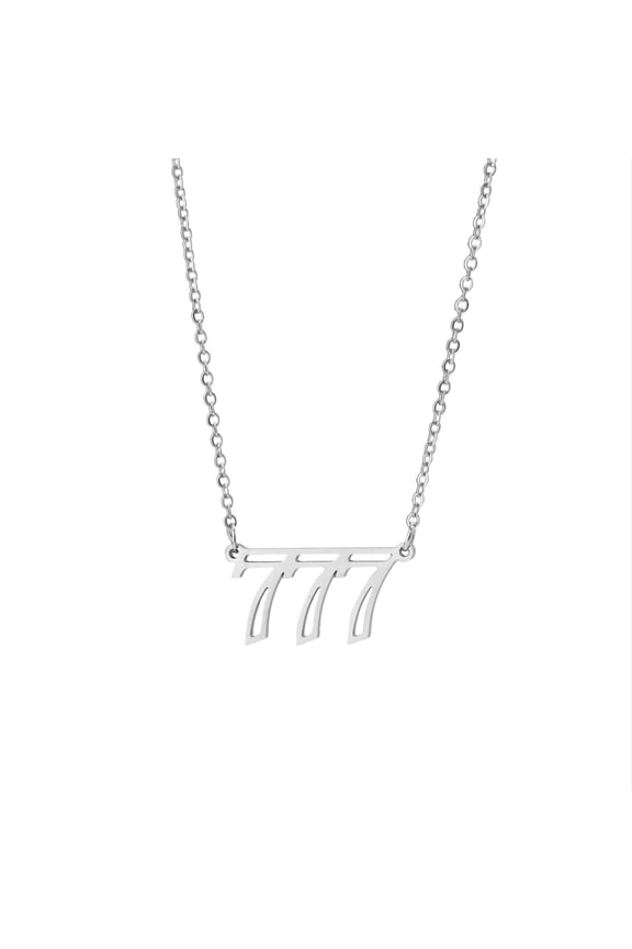 HOARBOEG Fashion Digital Pendant Necklace for Women's Hollow Digital Women's Necklace Simple Retro Clavicle Chain for Valentine's Day Party, Birthday, Daily Wear