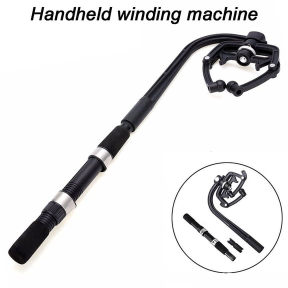 HOARBOEG Fishing Line Spooler Handheld Reel Winder Portable Spooling Tool with Suction Cup Base Tension Control for Spinning Baitcasting Reel Sea Fishing