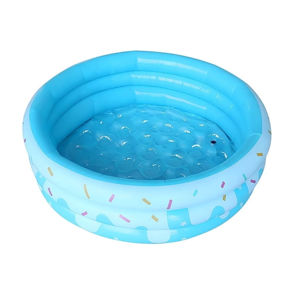 HOARBOEG Foldable PVC Inflatable Pet Bath Tub - Portable Dog Pool for Small Pets & s Bathing, 85x25cm Mini Swimming Pool with Drain Plug, Outdoor Indoor