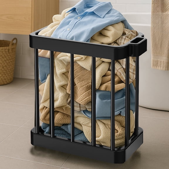 HOARBOEG Folding Laundry Basket with Wheels, Large Capacity 66 Gallons, Foldable Dirty Clothes Hamper with Lid for Storage, Breathable Mesh & Portable Design for Bathroom, Bedroom, Dorm, Travel
