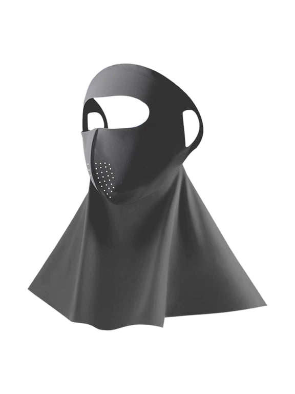 HOARBOEG Full Face & Neck Sun Protection Mask - UV Ray Blocking, Breathable Lightweight Fabric, Adjustable Hanging Ear Design for Outdoor Activities Hiking Cycling Gardening
