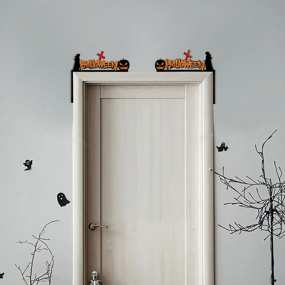 HOARBOEG Halloween Door Frame Decorations,Halloween Wall Stickers, Scary Ghost & Bat Corner Stickers for Doors, Windows, Walls, Reusable Cobweb Ornaments for Home, Office, Party Decor