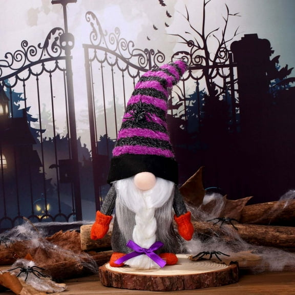 HOARBOEG Halloween Gnome Doll - 12.6" Resin Halloween Decorations Indoor, Cute Spooky Goblin Ornament for Mantel, Table & Gifts