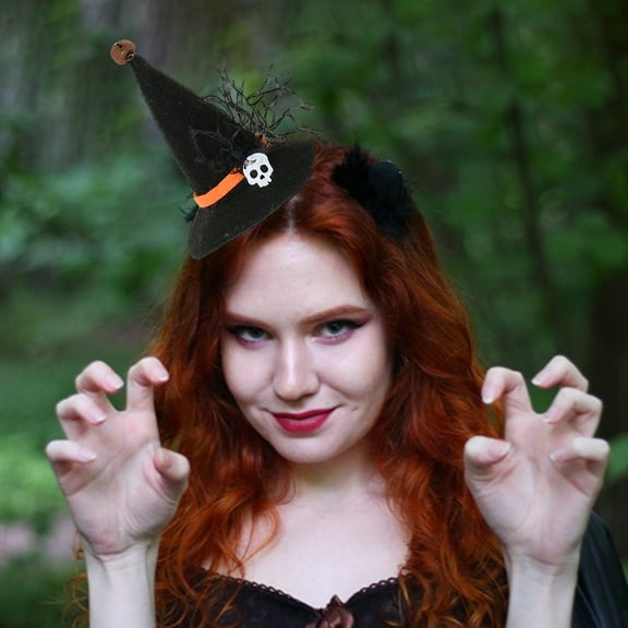 HOARBOEG Halloween Headbands Witch Hat Hair Accessories, Party Decorations for Women, Costume Props