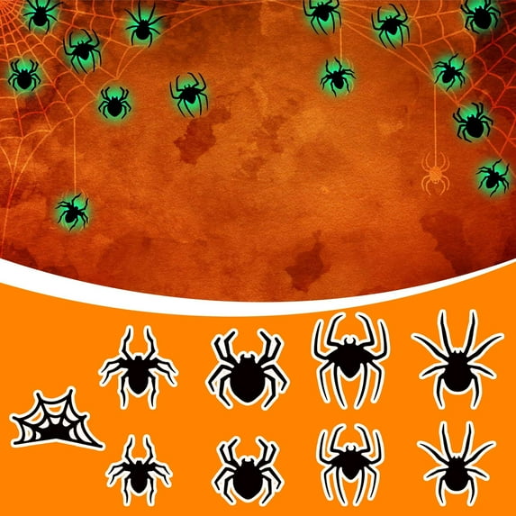 HOARBOEG Halloween LED Flashing Window Decals - Glowing Wall Stickers for Party, Scary Dynamic Light-Up Decor with Adhesive Back, 3D Spooky Decorations for Doors, Windows & Walls