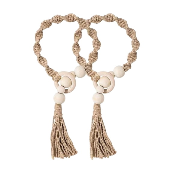 HOARBOEG Handmade Bohemian Macrame Tassel Curtain, Handwoven Cotton Wall Hanging Tapestry, Boho Wedding Arch Backdrop, Rustic Party Photo Booth Decor, 20.86*74.8in Brown