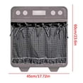 thumbnail image 1 of HOARBOEG Handmade Ruffled Oven Skirt with Ribbon Tabs, Linen-Look Fabric Kitchen Stove Cover, Decorative Appliance Curtain for Range Dishwasher, Cottage Farmhouse Decor, 1 of 4