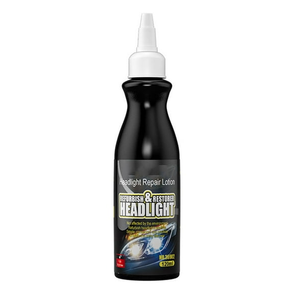 HOARBOEG Headlight Restoration Liquid Headlight Cleaner Polish for Dull Yellow Scratches UV Protection Headlamp Lens Cleaner Car Detailing Supplies 120ml
