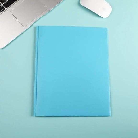 HOARBOEG Heavy Duty Plastic Pocket Folders Letter Size, 2-Pocket File Folders for Office Documents with Business Card Slot - Sturdy Waterproof Organizer