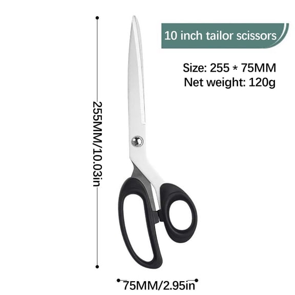 HOARBOEG Household Dressmaker's Shears, Stainless Steel Scissors, Durable Craft Scissors Sharp Multi-Purpose Cutting Tool for Fabric, Leather, Paper & More