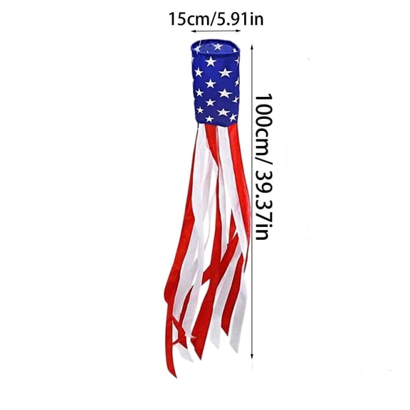 HOARBOEG Independence Day Windsock Flag Patriotic Outdoor Decor ,Red White Blue Spinning Windmill Flag with Rotating Clip for Garden, Yard, Porch July 4th Decorations