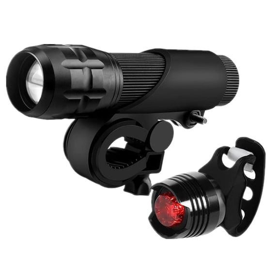 HOARBOEG LED Bicycle Front & Rear Light Set – Bright Waterproof Multi-Mode Safety Lamp for Mountain & Road Biking – Tool-Free Installation, 3 Light Modes (Bright/Medium/Flash)